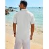 imageCOOFANDY Mens Button Down Shirt Short Sleeve Casual Shirts Beach Summer Shirts Wedding Vacation ShirtsWhite