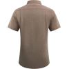 imageCOOFANDY Mens Casual Button Down Shirts Short Sleeve Linen Shirts Summer Beach Dress ShirtCamel