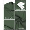 imageCOOFANDY Mens Casual Button Down Shirts Short Sleeve Linen Shirts Summer Beach Dress ShirtLinen  Army Green