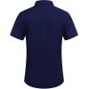 imageCOOFANDY Mens Casual Button Down Shirts Short Sleeve Linen Shirts Summer Beach Dress ShirtLinen  Blue