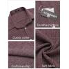 imageCOOFANDY Mens Casual Button Down Shirts Short Sleeve Linen Shirts Summer Beach Dress ShirtLinen  Flecking Wine Red