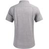 imageCOOFANDY Mens Casual Button Down Shirts Short Sleeve Linen Shirts Summer Beach Dress ShirtLinen  Light Gray Flecking
