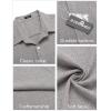imageCOOFANDY Mens Casual Button Down Shirts Short Sleeve Linen Shirts Summer Beach Dress ShirtLinen  Light Gray Flecking