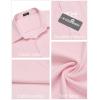 imageCOOFANDY Mens Casual Button Down Shirts Short Sleeve Linen Shirts Summer Beach Dress ShirtLinen  Pink