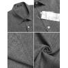 imageCOOFANDY Mens Casual Button Down Shirts Short Sleeve Linen Shirts Summer Beach Dress ShirtShort Sleeve  Black