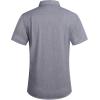 imageCOOFANDY Mens Casual Button Down Shirts Short Sleeve Linen Shirts Summer Beach Dress ShirtShort Sleeve  Grey