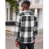 imageCOOFANDY Mens Flannel Shirts Long Sleeve Cotton Plaid Shirt Jacket Casual Button Down Shirt with PocketsBlackblock