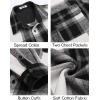 imageCOOFANDY Mens Flannel Shirts Long Sleeve Cotton Plaid Shirt Jacket Casual Button Down Shirt with PocketsBlackblock