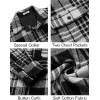imageCOOFANDY Mens Flannel Shirts Long Sleeve Cotton Plaid Shirt Jacket Casual Button Down Shirt with PocketsBlackline