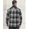 imageCOOFANDY Mens Flannel Shirts Long Sleeve Cotton Plaid Shirt Jacket Casual Button Down Shirt with PocketsBlackline