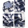 imageCOOFANDY Mens Flannel Shirts Long Sleeve Cotton Plaid Shirt Jacket Casual Button Down Shirt with PocketsBlue