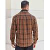 imageCOOFANDY Mens Flannel Shirts Long Sleeve Cotton Plaid Shirt Jacket Casual Button Down Shirt with PocketsBrown