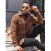imageCOOFANDY Mens Flannel Shirts Long Sleeve Cotton Plaid Shirt Jacket Casual Button Down Shirt with PocketsBrown