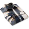 imageCOOFANDY Mens Flannel Shirts Long Sleeve Cotton Plaid Shirt Jacket Casual Button Down Shirt with PocketsDeep Blue