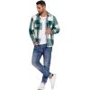 imageCOOFANDY Mens Flannel Shirts Long Sleeve Cotton Plaid Shirt Jacket Casual Button Down Shirt with PocketsGreen