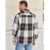 imageCOOFANDY Mens Flannel Shirts Long Sleeve Cotton Plaid Shirt Jacket Casual Button Down Shirt with PocketsGrey