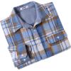 imageCOOFANDY Mens Flannel Shirts Long Sleeve Cotton Plaid Shirt Jacket Casual Button Down Shirt with PocketsLight Blue