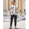 imageCOOFANDY Mens Flannel Shirts Long Sleeve Cotton Plaid Shirt Jacket Casual Button Down Shirt with PocketsLight Grey