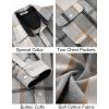 imageCOOFANDY Mens Flannel Shirts Long Sleeve Cotton Plaid Shirt Jacket Casual Button Down Shirt with PocketsLight Grey
