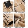 imageCOOFANDY Mens Flannel Shirts Long Sleeve Cotton Plaid Shirt Jacket Casual Button Down Shirt with PocketsLight Khaki