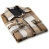 imageCOOFANDY Mens Flannel Shirts Long Sleeve Cotton Plaid Shirt Jacket Casual Button Down Shirt with PocketsLight Khaki White