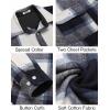 imageCOOFANDY Mens Flannel Shirts Long Sleeve Cotton Plaid Shirt Jacket Casual Button Down Shirt with PocketsNavy Blue