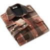imageCOOFANDY Mens Flannel Shirts Long Sleeve Cotton Plaid Shirt Jacket Casual Button Down Shirt with PocketsOrange Red