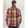 imageCOOFANDY Mens Flannel Shirts Long Sleeve Cotton Plaid Shirt Jacket Casual Button Down Shirt with PocketsOrange Red