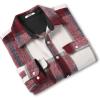 imageCOOFANDY Mens Flannel Shirts Long Sleeve Cotton Plaid Shirt Jacket Casual Button Down Shirt with PocketsRed