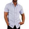 Linen - Flecking Light Blue