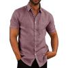 Linen - Flecking Wine Red