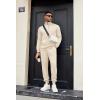 imageCOOFANDY Mens Tracksuit 2 Piece Quarter Zip Sweatsuit Sets Casual Athletic Running Jogging SuitsBeige