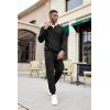imageCOOFANDY Mens Tracksuit 2 Piece Quarter Zip Sweatsuit Sets Casual Athletic Running Jogging SuitsBlack