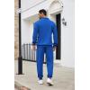 imageCOOFANDY Mens Tracksuit 2 Piece Quarter Zip Sweatsuit Sets Casual Athletic Running Jogging SuitsBlue