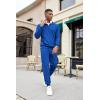 imageCOOFANDY Mens Tracksuit 2 Piece Quarter Zip Sweatsuit Sets Casual Athletic Running Jogging SuitsBlue