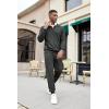 imageCOOFANDY Mens Tracksuit 2 Piece Quarter Zip Sweatsuit Sets Casual Athletic Running Jogging SuitsDark Grey