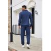 imageCOOFANDY Mens Tracksuit 2 Piece Quarter Zip Sweatsuit Sets Casual Athletic Running Jogging SuitsNavy Blue