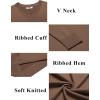 imageCOOFANDY Mens V Neck Pullover Sweater Slim Fit Casual Dress Sweater Lightweight Knitted SweatersBrown