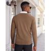 imageCOOFANDY Mens V Neck Pullover Sweater Slim Fit Casual Dress Sweater Lightweight Knitted SweatersBrown