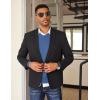 imageCOOFANDY Mens V Neck Pullover Sweater Slim Fit Casual Dress Sweater Lightweight Knitted SweatersDenim Blue