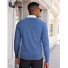imageCOOFANDY Mens V Neck Pullover Sweater Slim Fit Casual Dress Sweater Lightweight Knitted SweatersDenim Blue