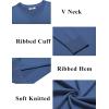 imageCOOFANDY Mens V Neck Pullover Sweater Slim Fit Casual Dress Sweater Lightweight Knitted SweatersDenim Blue