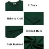 imageCOOFANDY Mens V Neck Pullover Sweater Slim Fit Casual Dress Sweater Lightweight Knitted SweatersGreen