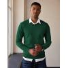 imageCOOFANDY Mens V Neck Pullover Sweater Slim Fit Casual Dress Sweater Lightweight Knitted SweatersGreen