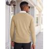 imageCOOFANDY Mens V Neck Pullover Sweater Slim Fit Casual Dress Sweater Lightweight Knitted SweatersKhaki