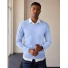 imageCOOFANDY Mens V Neck Pullover Sweater Slim Fit Casual Dress Sweater Lightweight Knitted SweatersLight Blue
