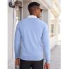 imageCOOFANDY Mens V Neck Pullover Sweater Slim Fit Casual Dress Sweater Lightweight Knitted SweatersLight Blue
