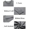 imageCOOFANDY Mens V Neck Pullover Sweater Slim Fit Casual Dress Sweater Lightweight Knitted SweatersLight Grey