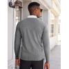 imageCOOFANDY Mens V Neck Pullover Sweater Slim Fit Casual Dress Sweater Lightweight Knitted SweatersLight Grey