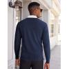 imageCOOFANDY Mens V Neck Pullover Sweater Slim Fit Casual Dress Sweater Lightweight Knitted SweatersNavy Blue